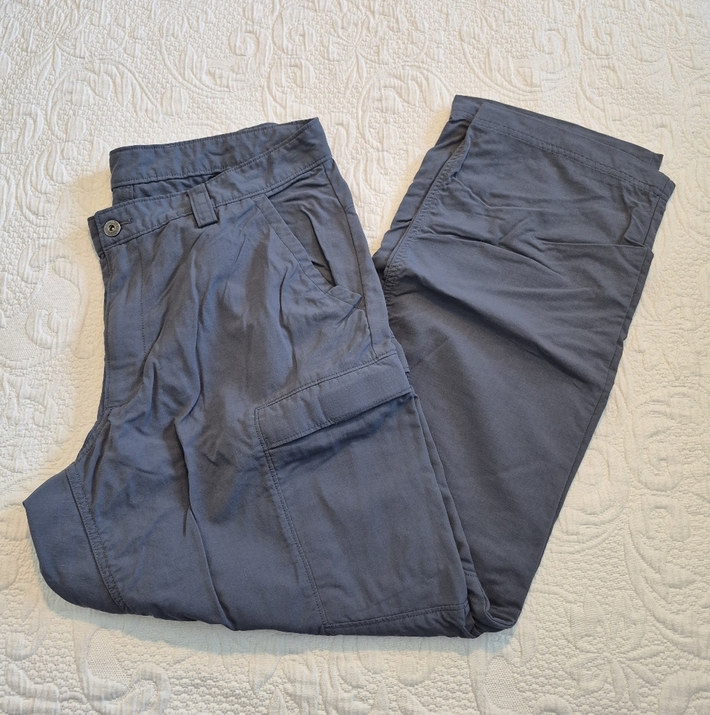Duluth Trading Pants Mens 36x32 Armachillo Chino Nylon Stretch Hiking Gray #2